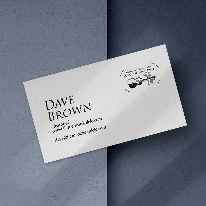 business card on shadowed background